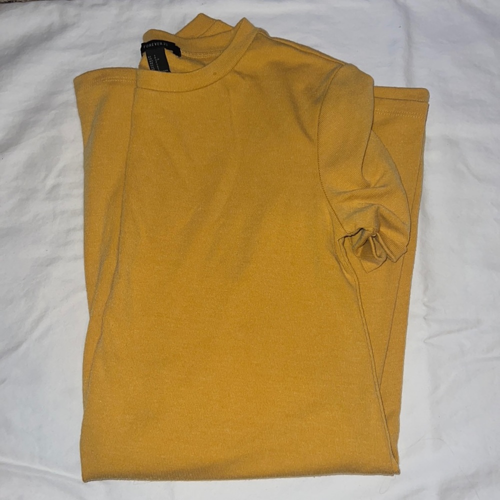Forever 21 Yellow T-Shirt Dress